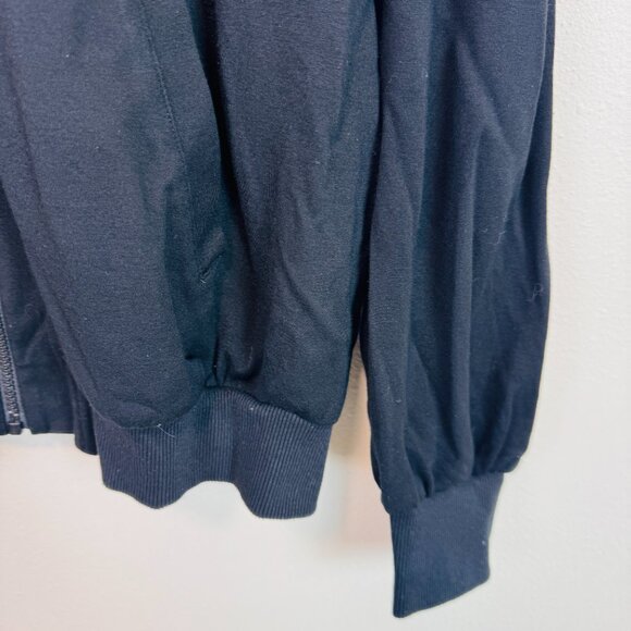 Cabi Chance Bomber Jacket Small black full zip athleisure ruched sleeve  #3731 - Picture 4 of 6